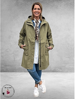 Kaffe Curve Regen Parka Sofia Dusky Green